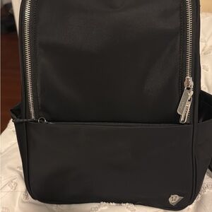 lululemon athletica Black Backpack with Silver Hardware